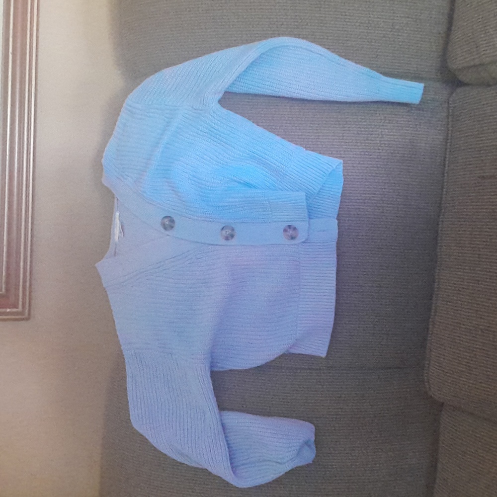 Button up blue cardigan